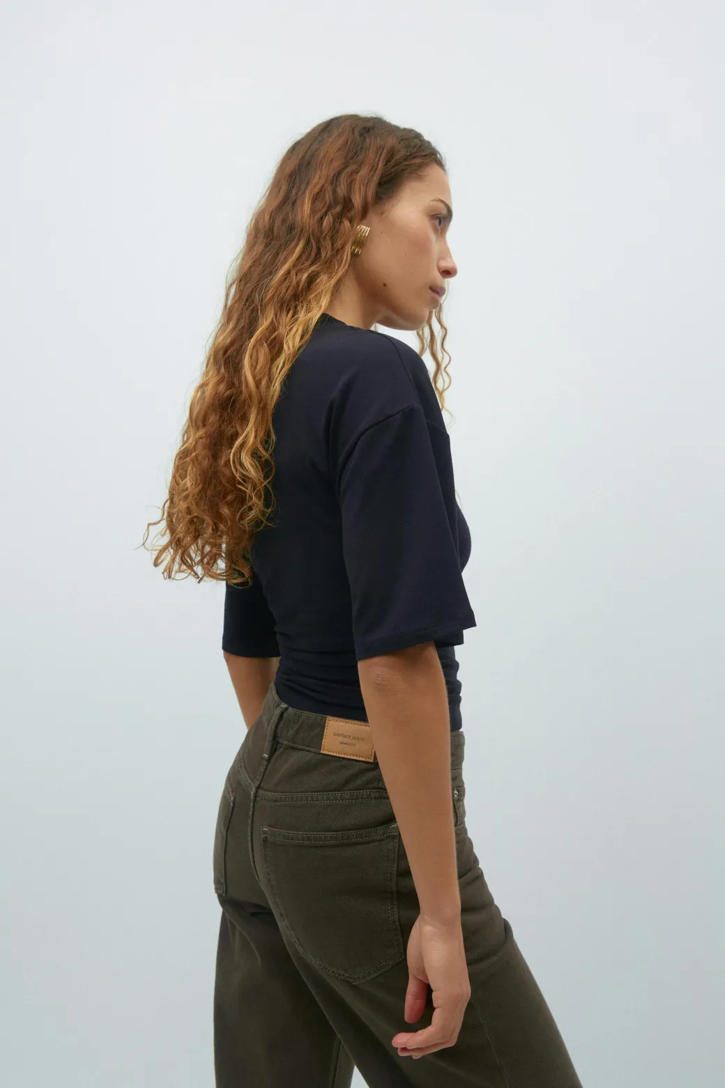 Soft touch ruched tee