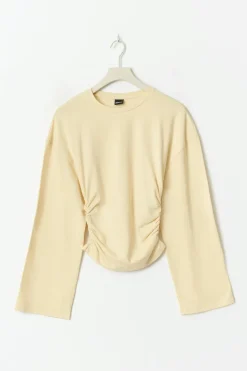 Soft touch wide sleeve top