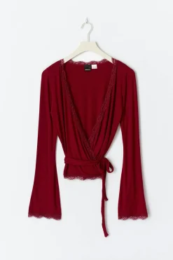 Soft wrap loungewear cardigan