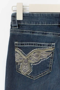 14+ sparkle low flare jeans