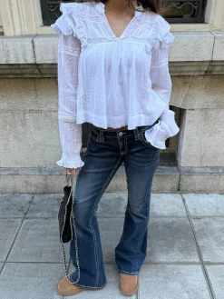 Sparkle low flare jeans