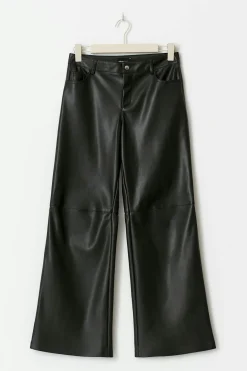 Straight pu trousers