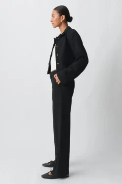 Straight regular trousers