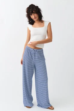 Striped soft trousers