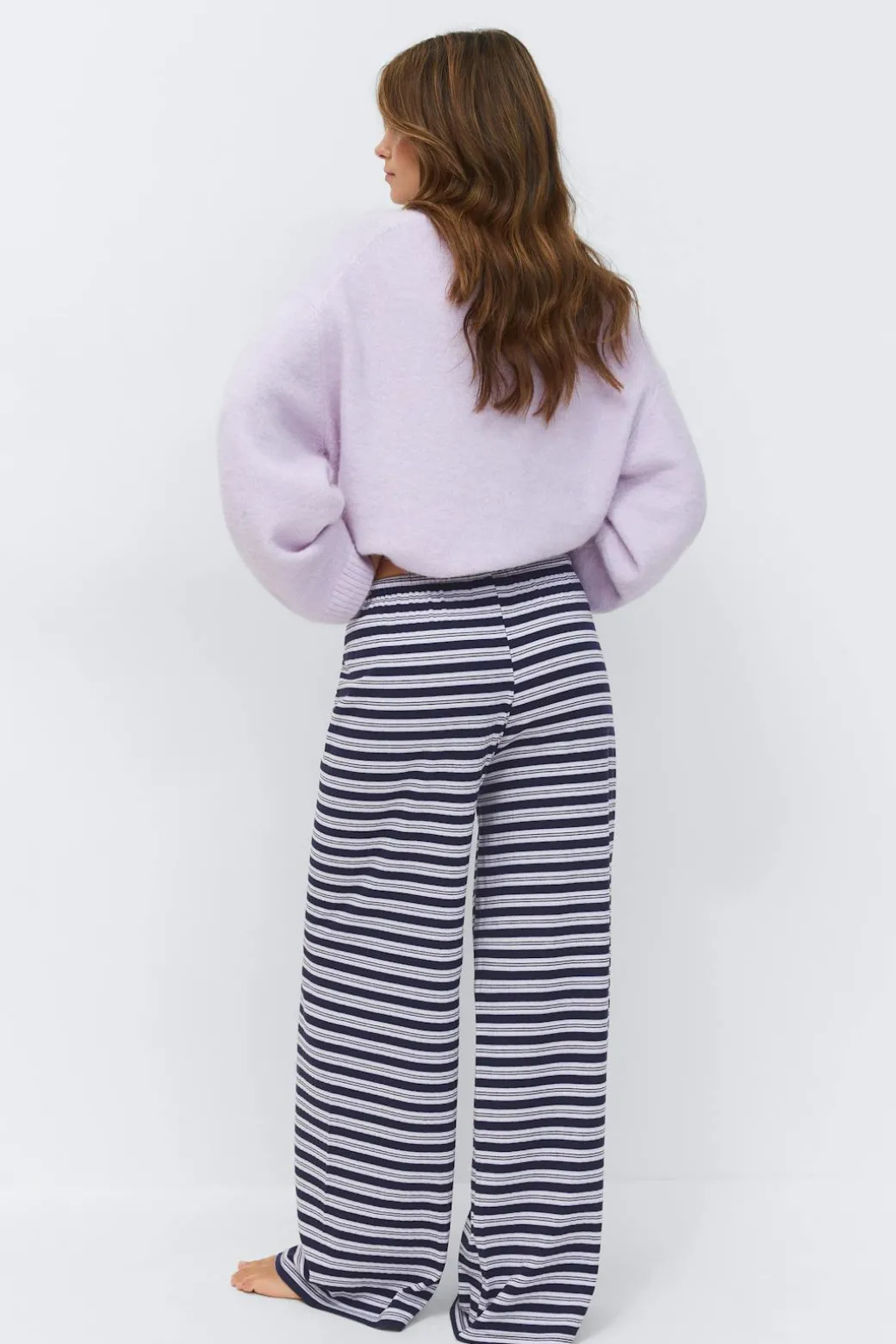 Striped soft trousers