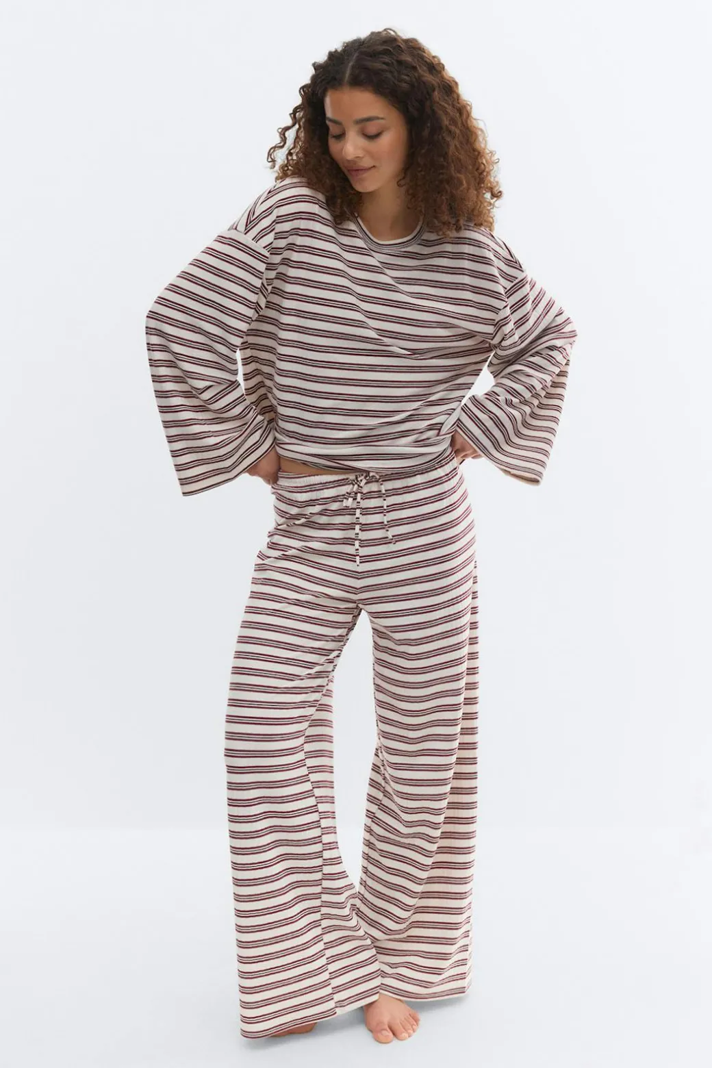 Striped soft trousers