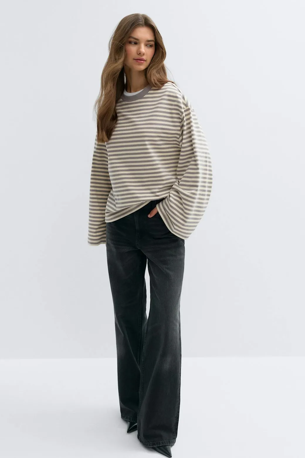 Stripe long sleeve tee