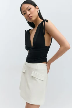 Tailored mini skirt