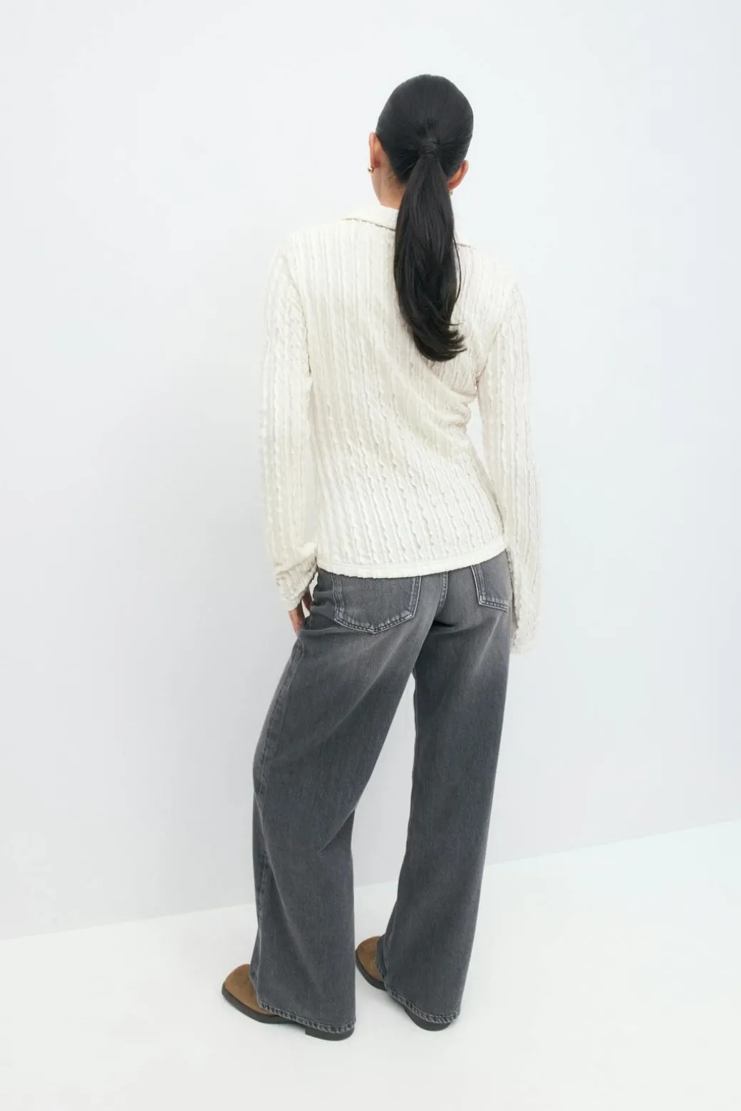 Textured shirt top