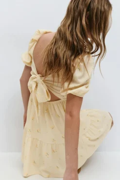 Tie back mini dress