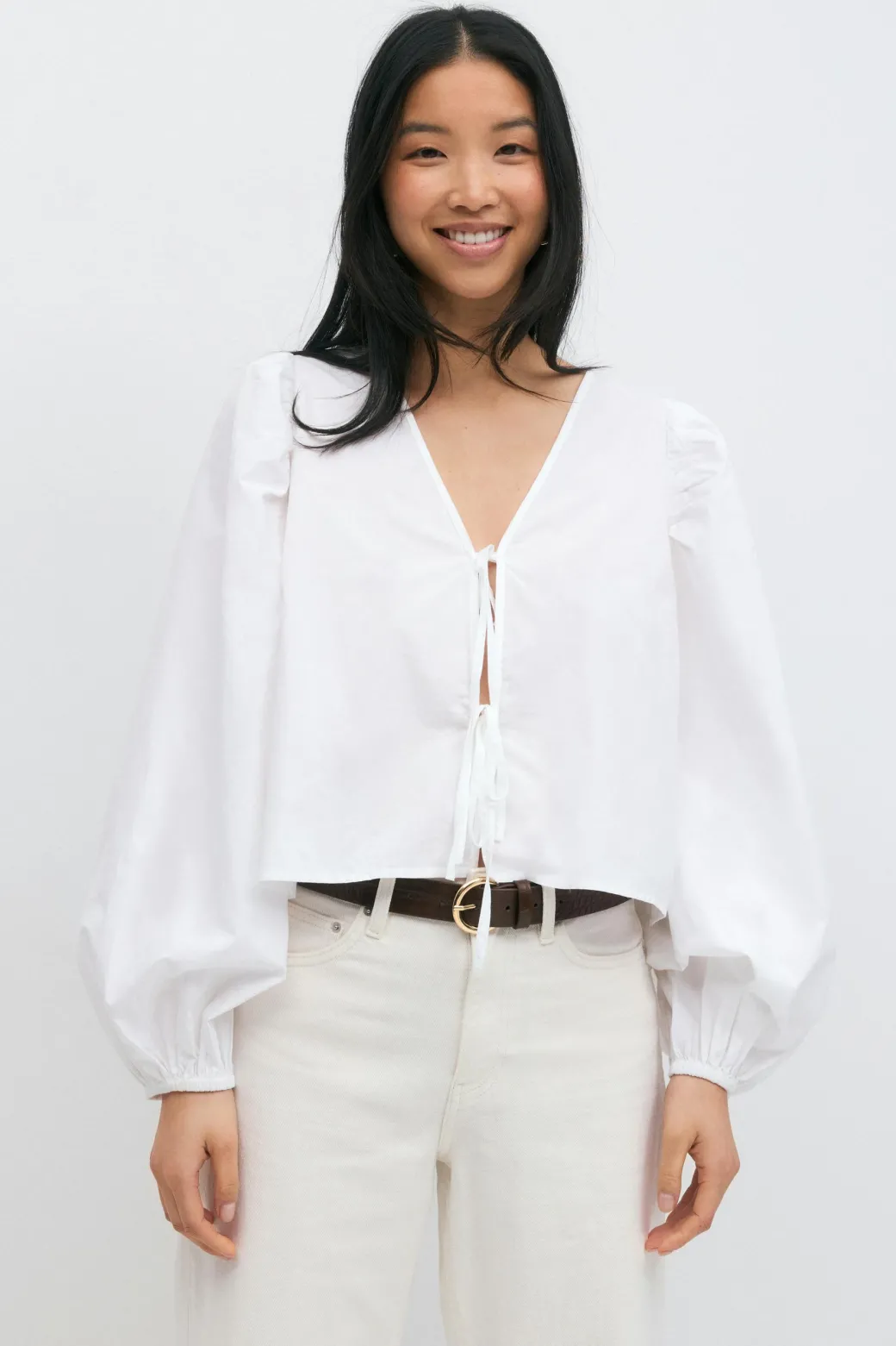 Tie blouse