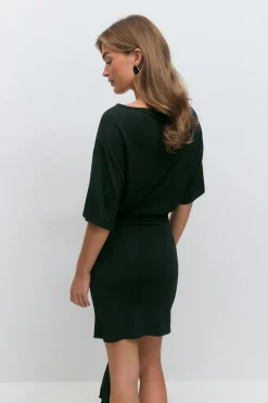 Tie shortsleeve dress
