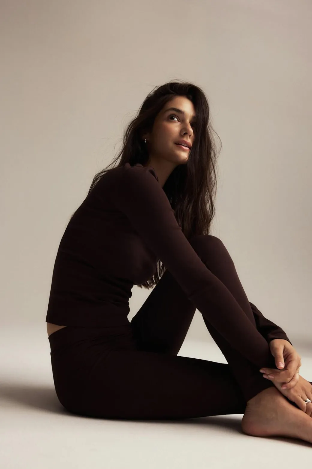 Tight fit long sleeve top