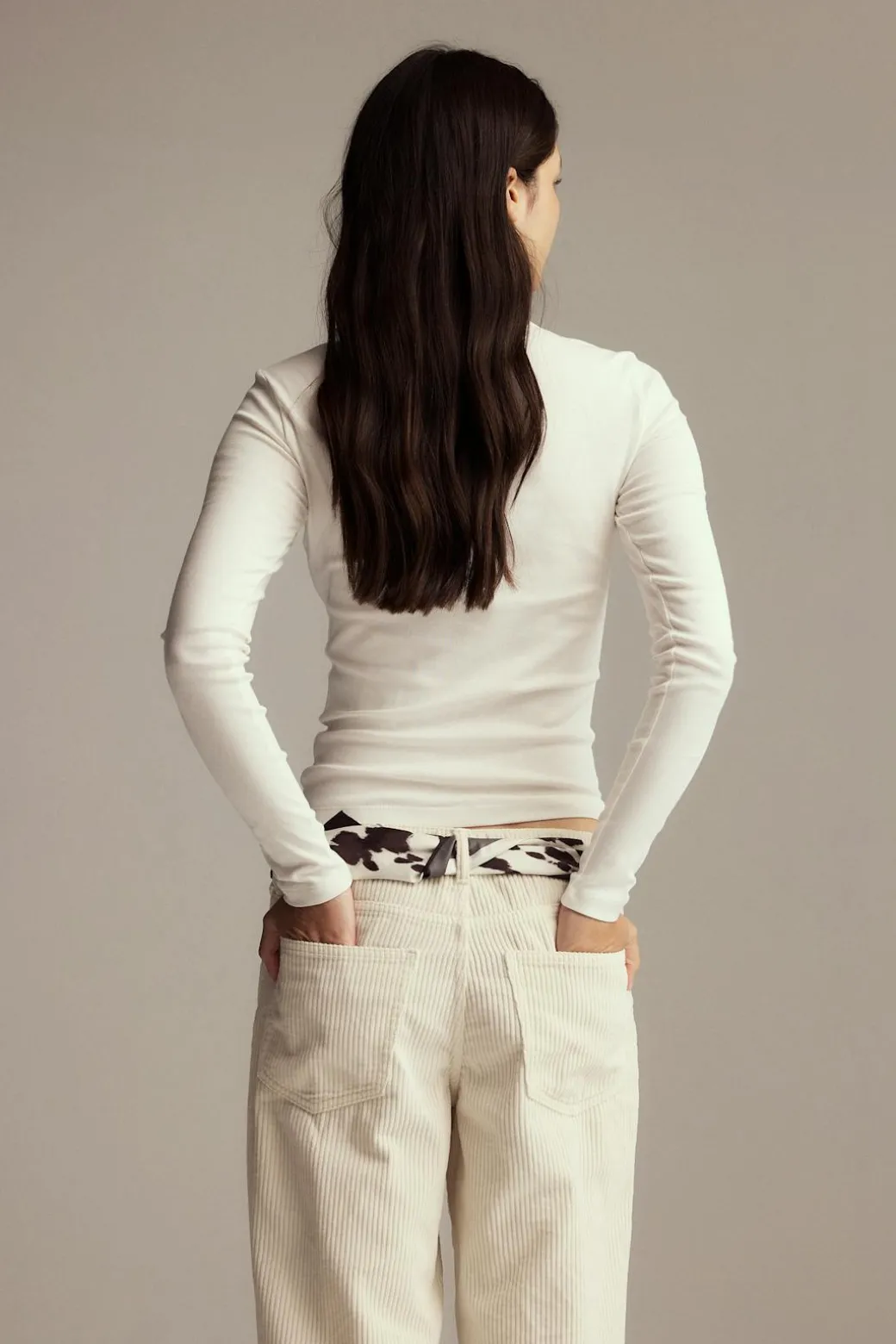 Tight fit long sleeve top