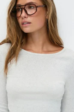 Tight fit long sleeve top