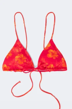 Triangle front tie bikini top