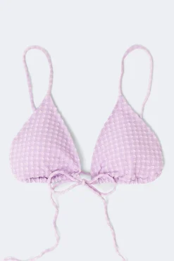 Triangle front tie bikini top