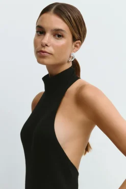 Turtleneck knitted dress
