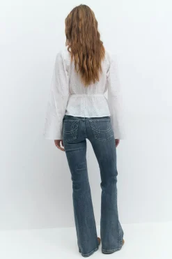Ultra low bootcut jeans