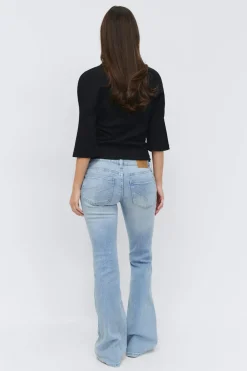 Ultra low bootcut jeans