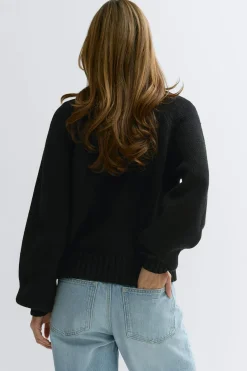 V-neck knitted sweater