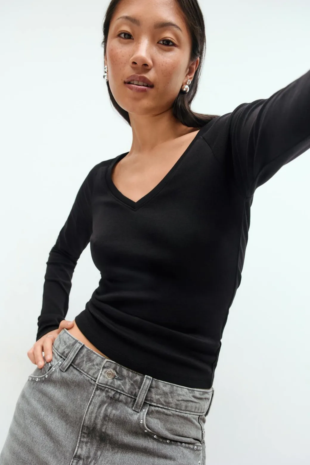 V-neck top