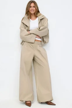 Wide balloon cotton trousers