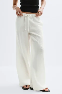 Wide drawstring trousers