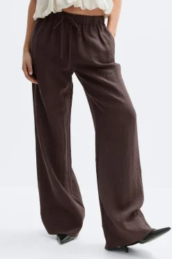 Wide drawstring trousers