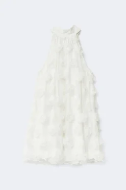 Wide halterneck mini dress