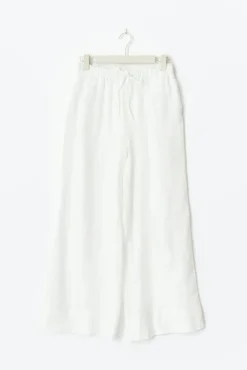 Wide linen trousers