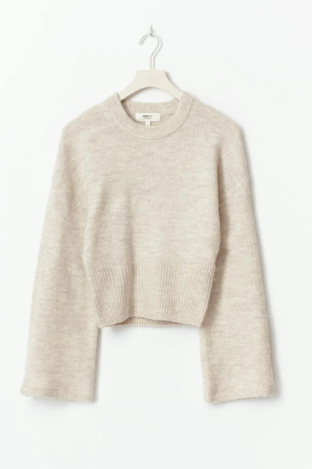 Wide sleeve knitted sweater