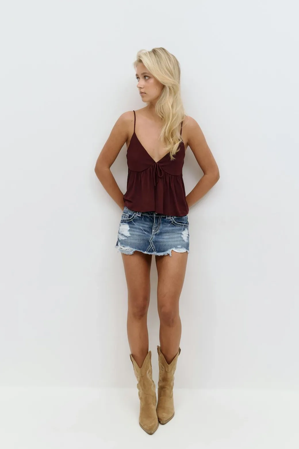 14+ x-low denim skirt