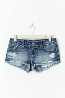 14+ xtra low denim shorts