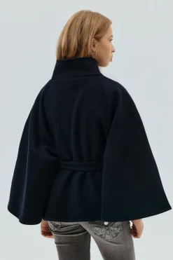 Y belted cape