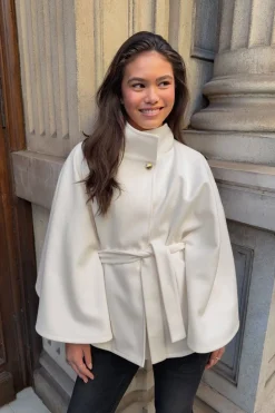 Y belted cape