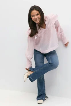 Y boho lace blouse