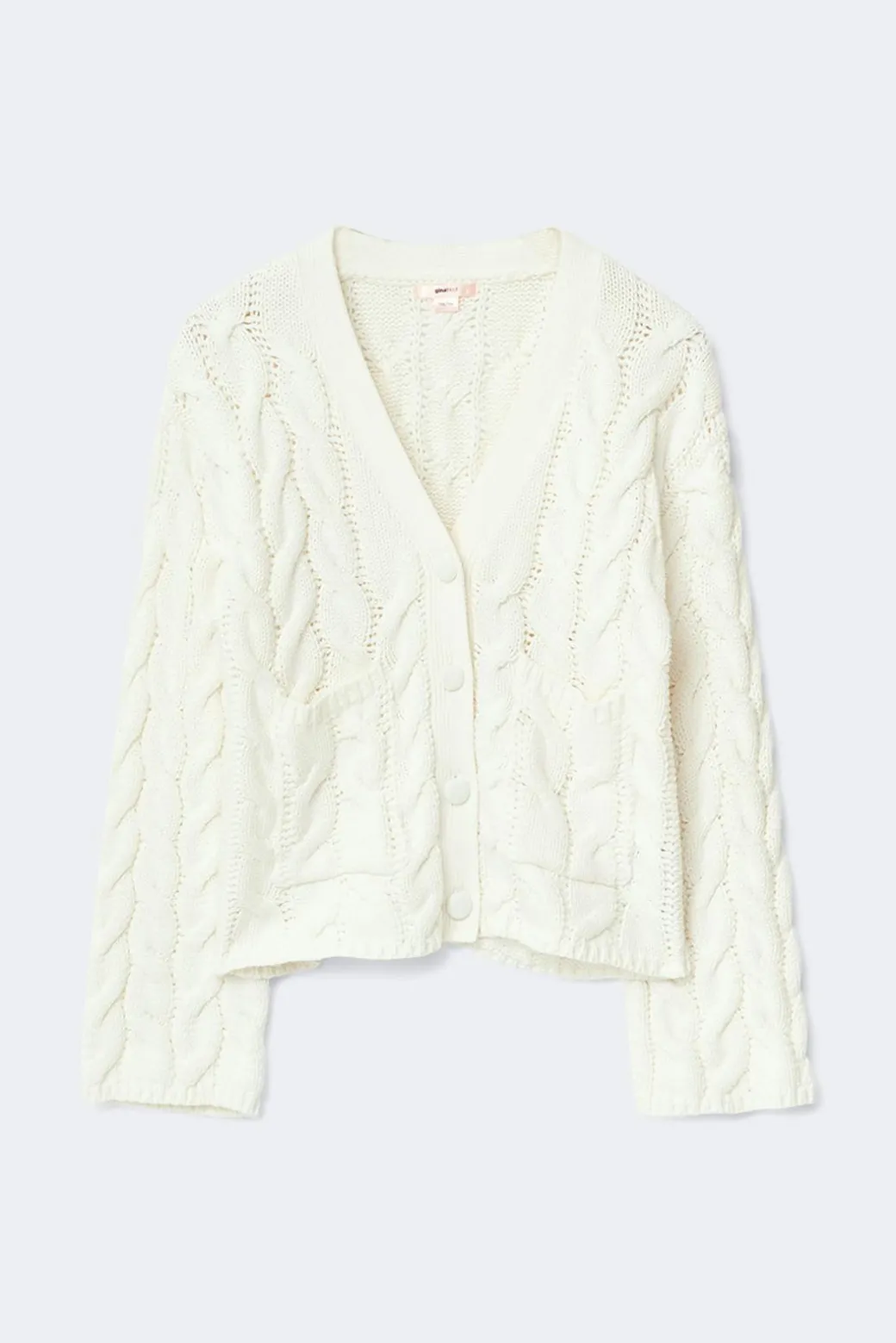 Y cable knitted cardigan