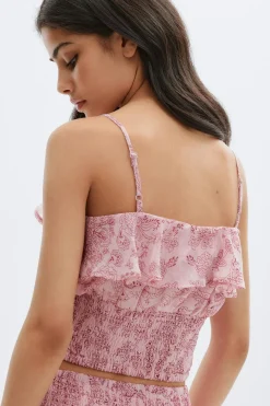 Y chiffon frill singlet