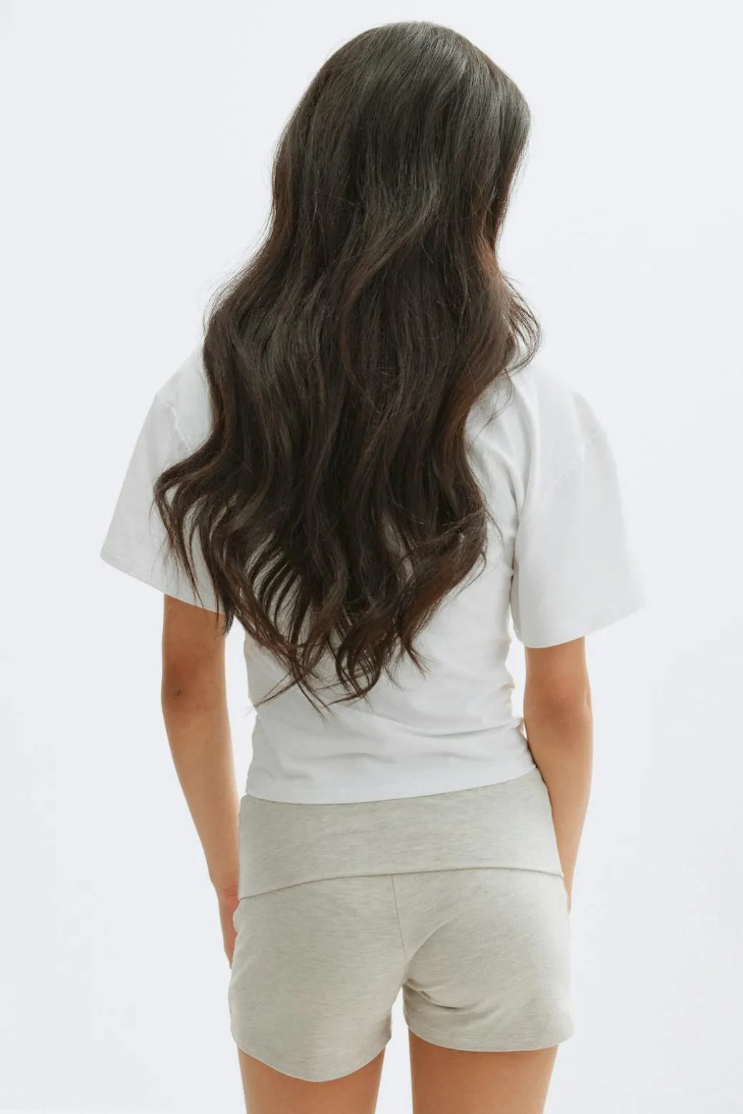 Y folded waist shorts