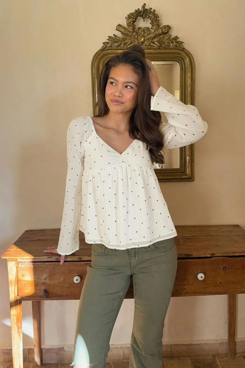 Y heart shape blouse