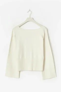 Y high rib knitted sweater