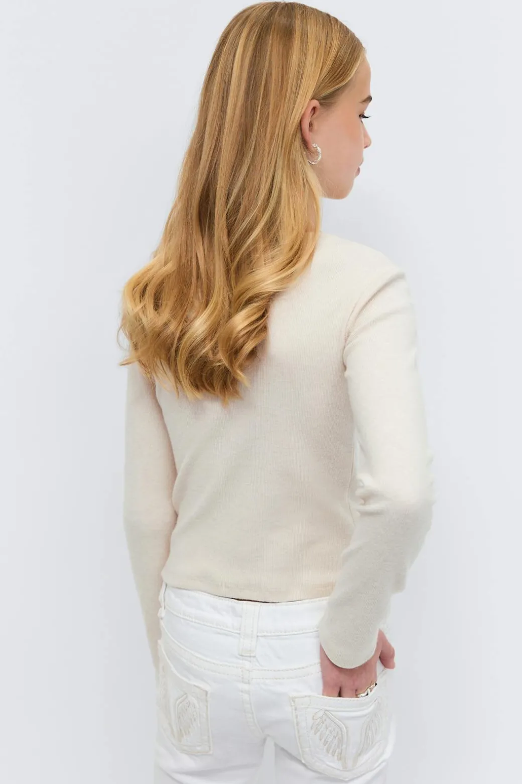 Y 2 in 1 lace rib cardigan