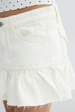 Y jeanova frill denim skirt