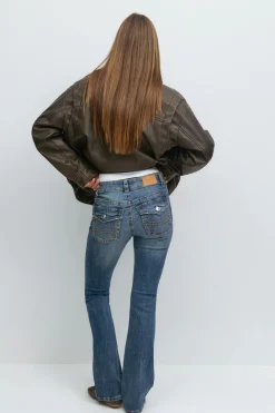 Y2k low twisted bootcut jeans