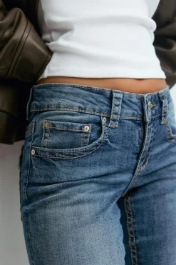 Y2k low twisted bootcut jeans