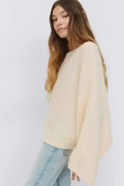 Y knitted poncho sweater