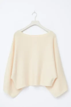 Y knitted poncho sweater