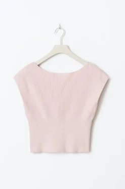 Y knitted rib top