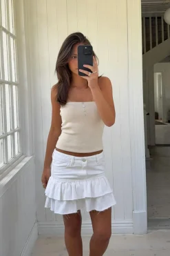 Y knitted tube top